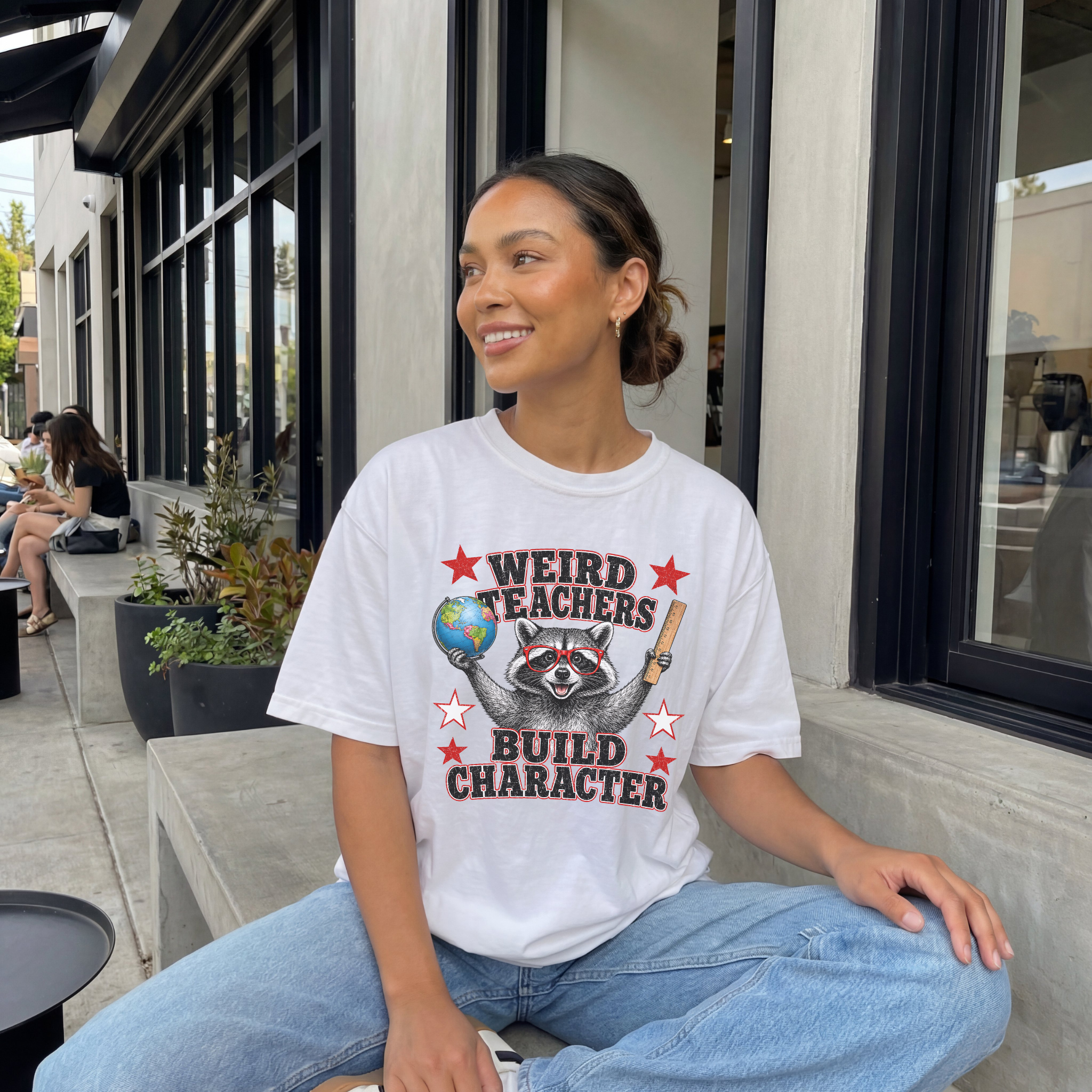 Weird Teachers Build Character Raccoon Tee - PRE ORDER