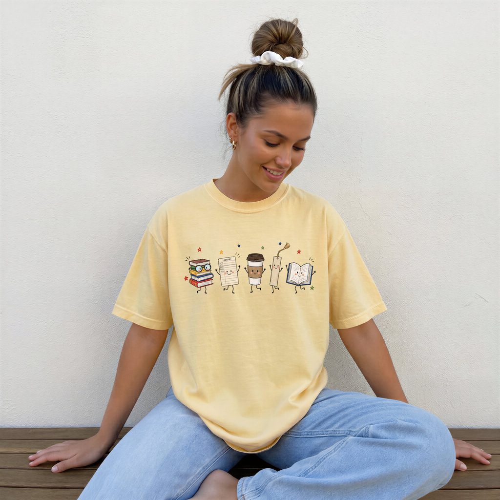 Librarian Doodle Graphic Tee