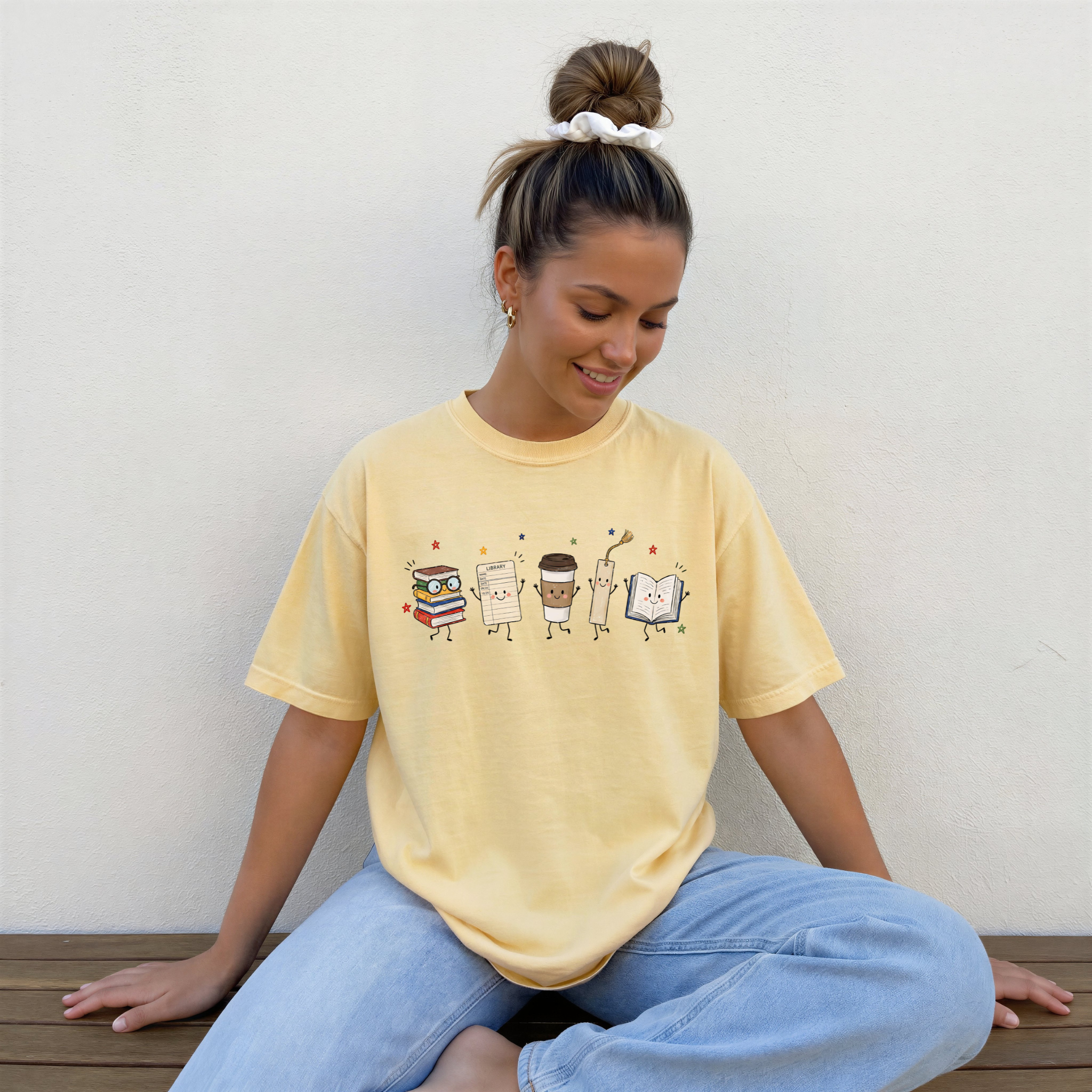 Librarian Doodle Graphic Tee