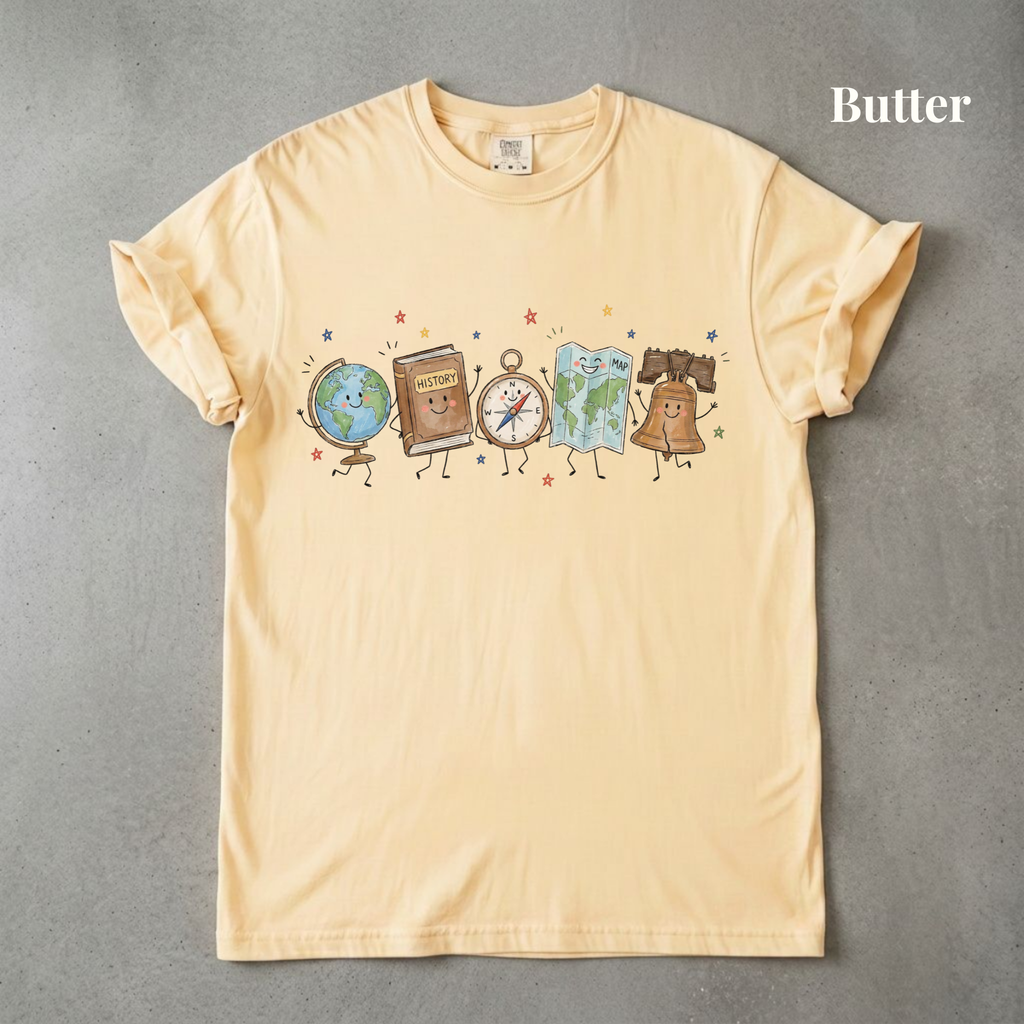 Social Studies Teacher Doodle Tee - PRE ORDER