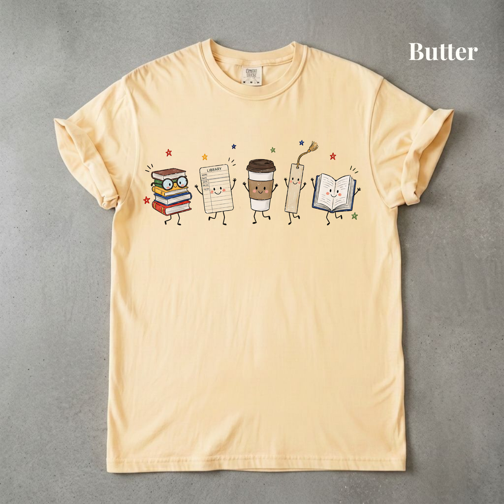 Librarian Doodle Graphic Tee