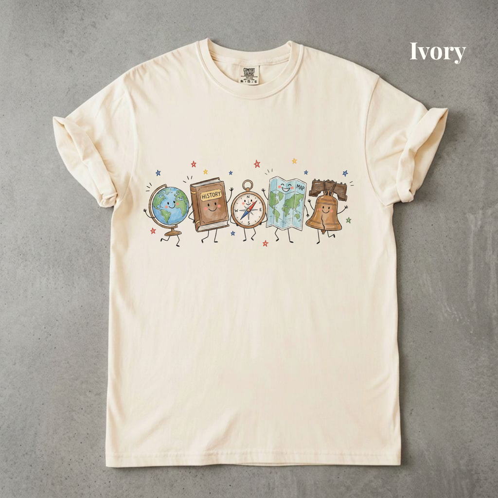 Social Studies Teacher Doodle Tee - PRE ORDER
