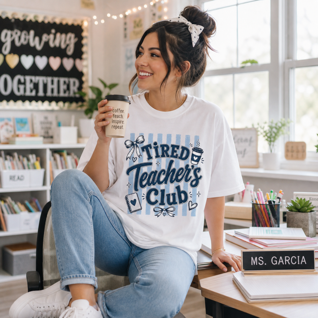 Tired Teacher's Club Graphic Tee