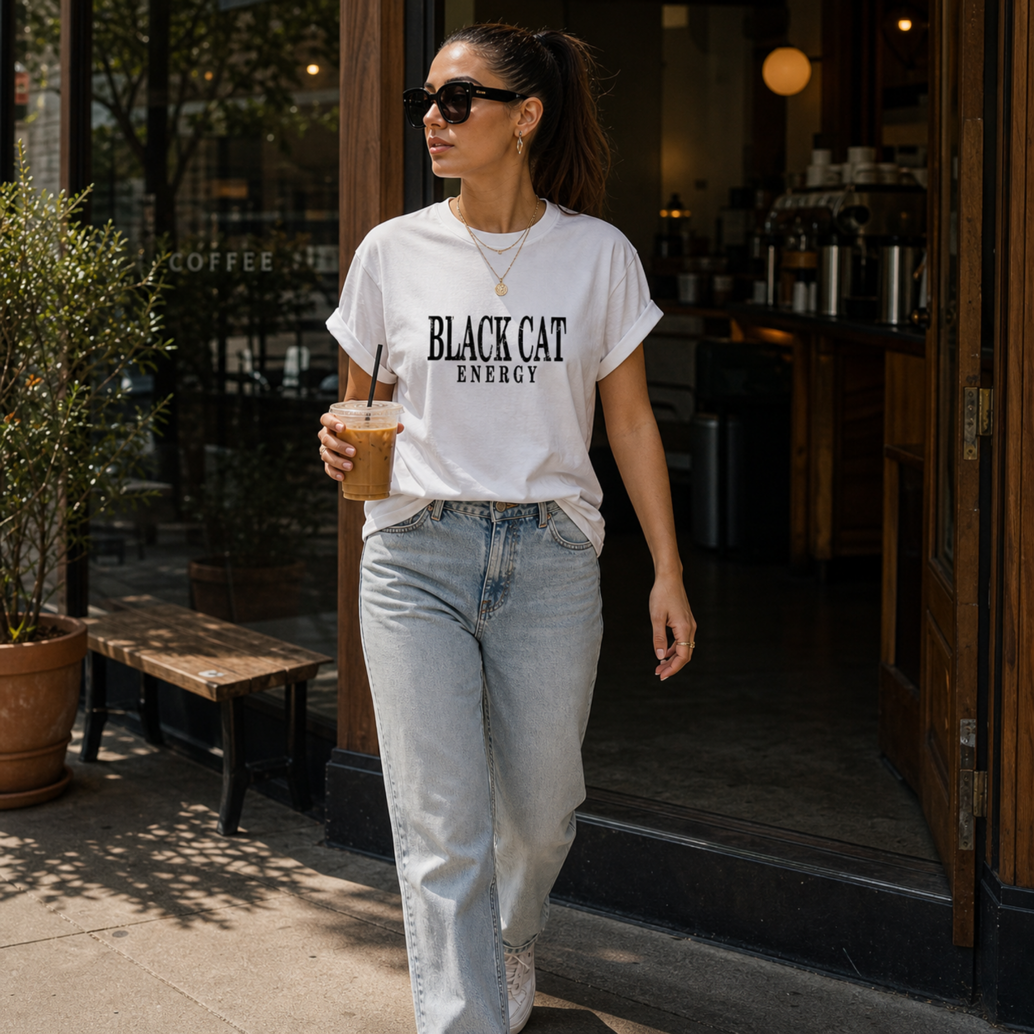 Black Cat Energy Graphic Tee