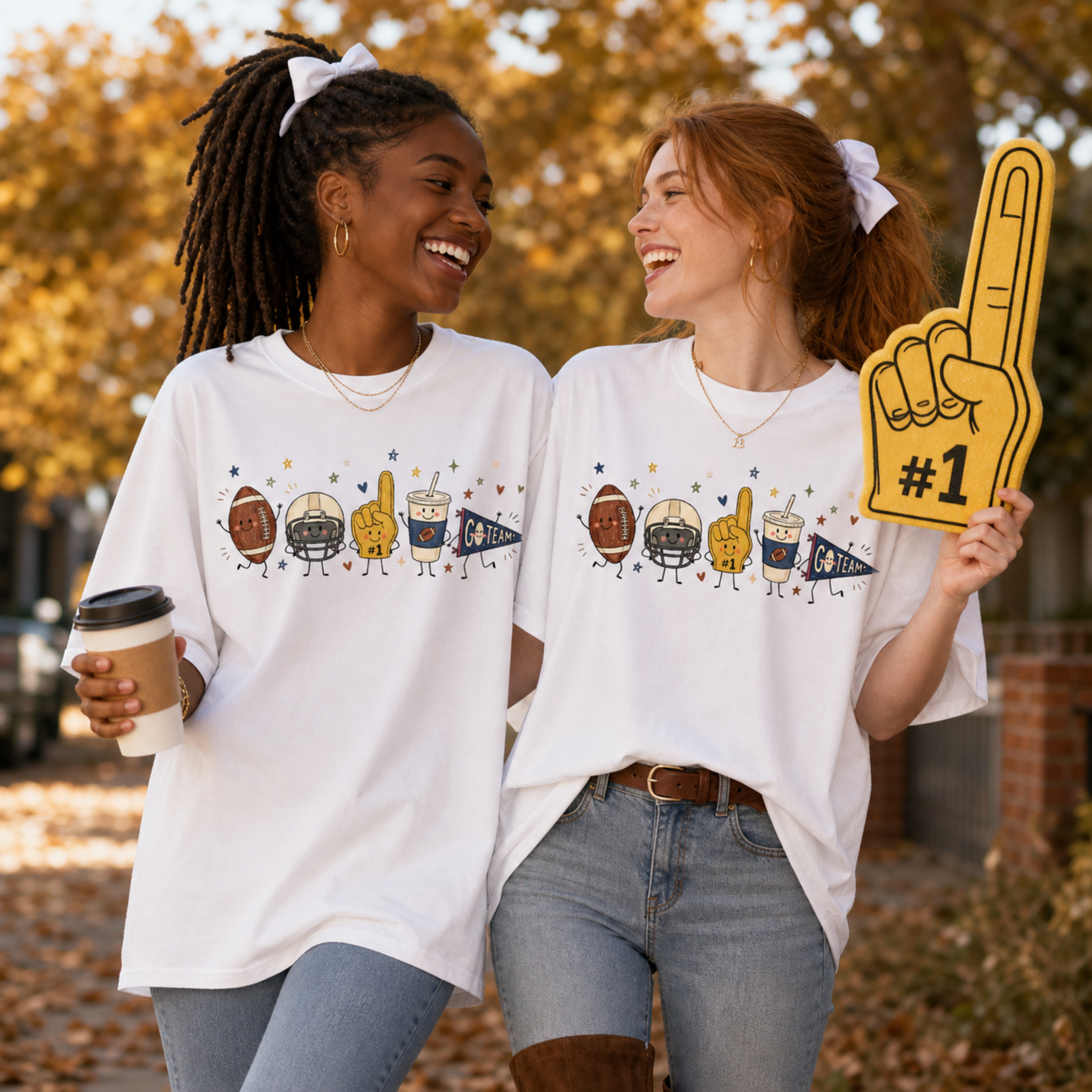 Football Doodle Graphic Tee