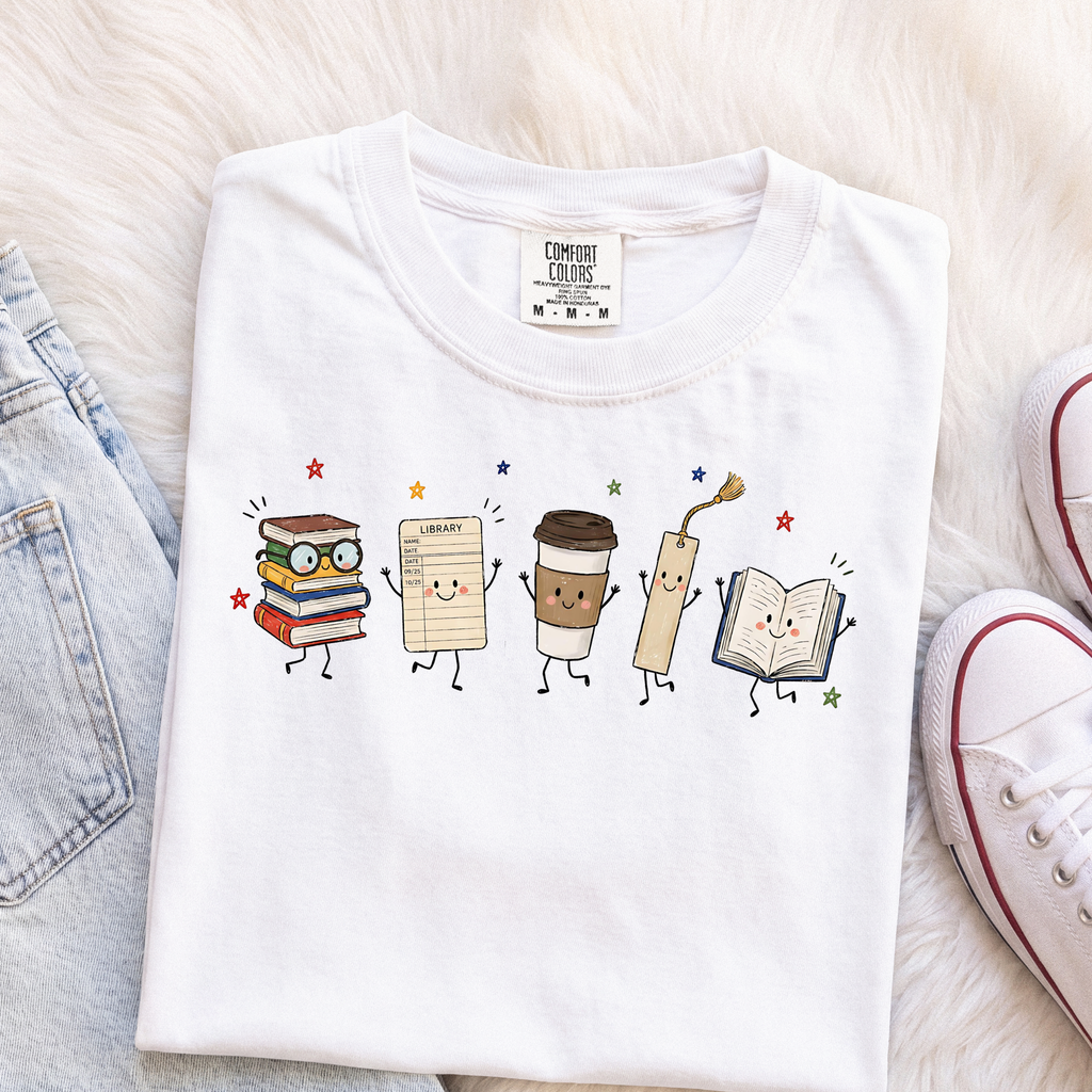 Librarian Doodle Graphic Tee
