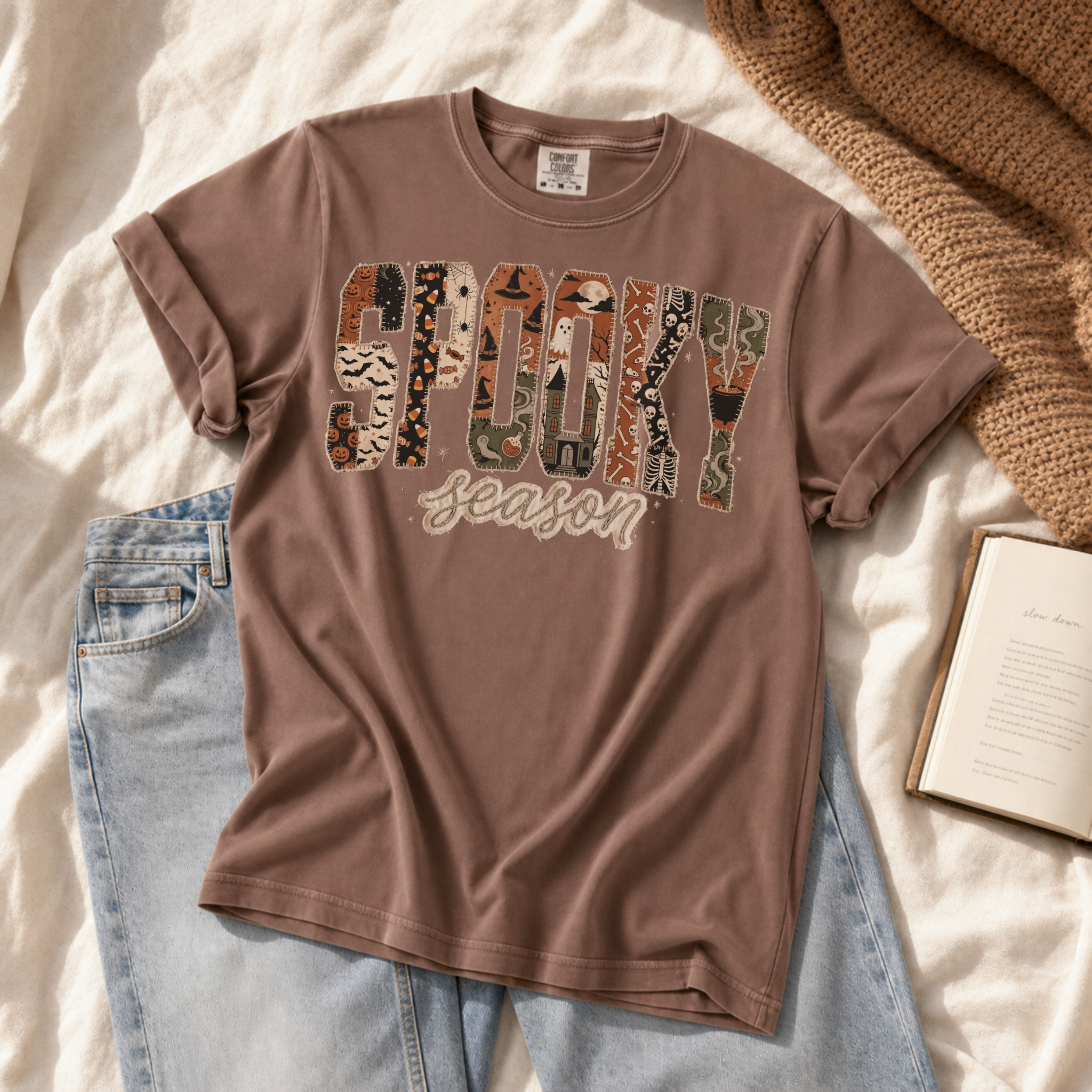 Spooky Season Patchwork Tee
