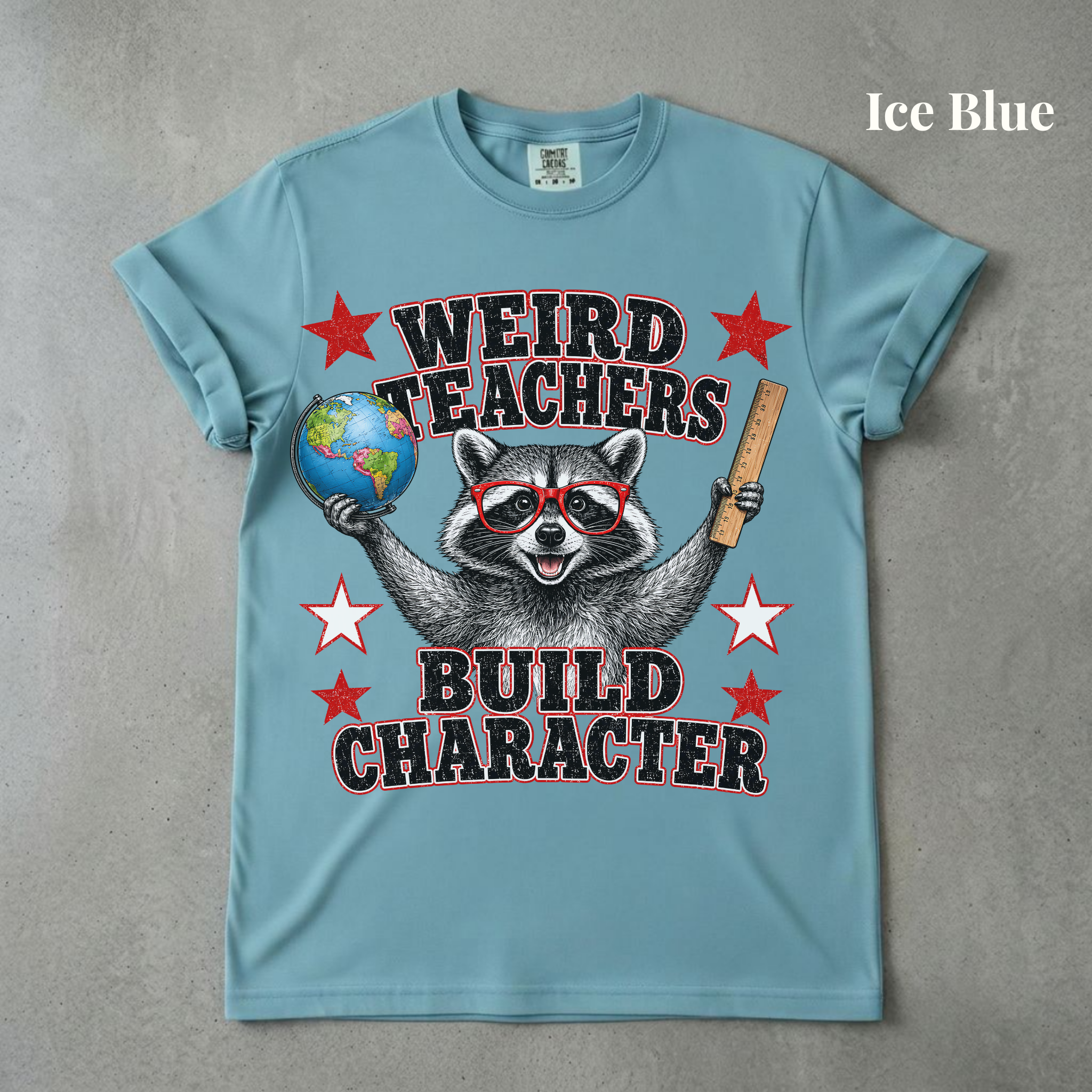 Weird Teachers Build Character Raccoon Tee - PRE ORDER