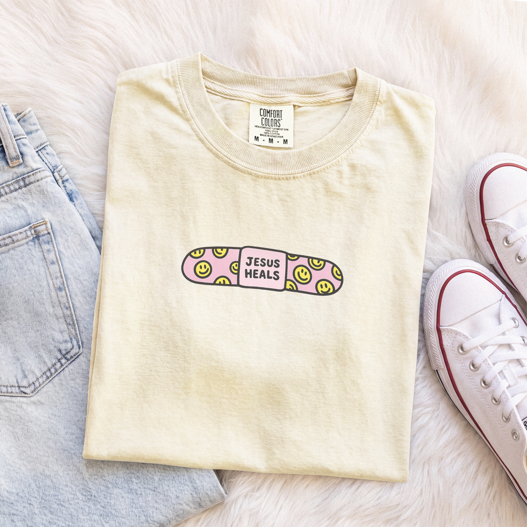 Jesus Heals Bandaid Tee