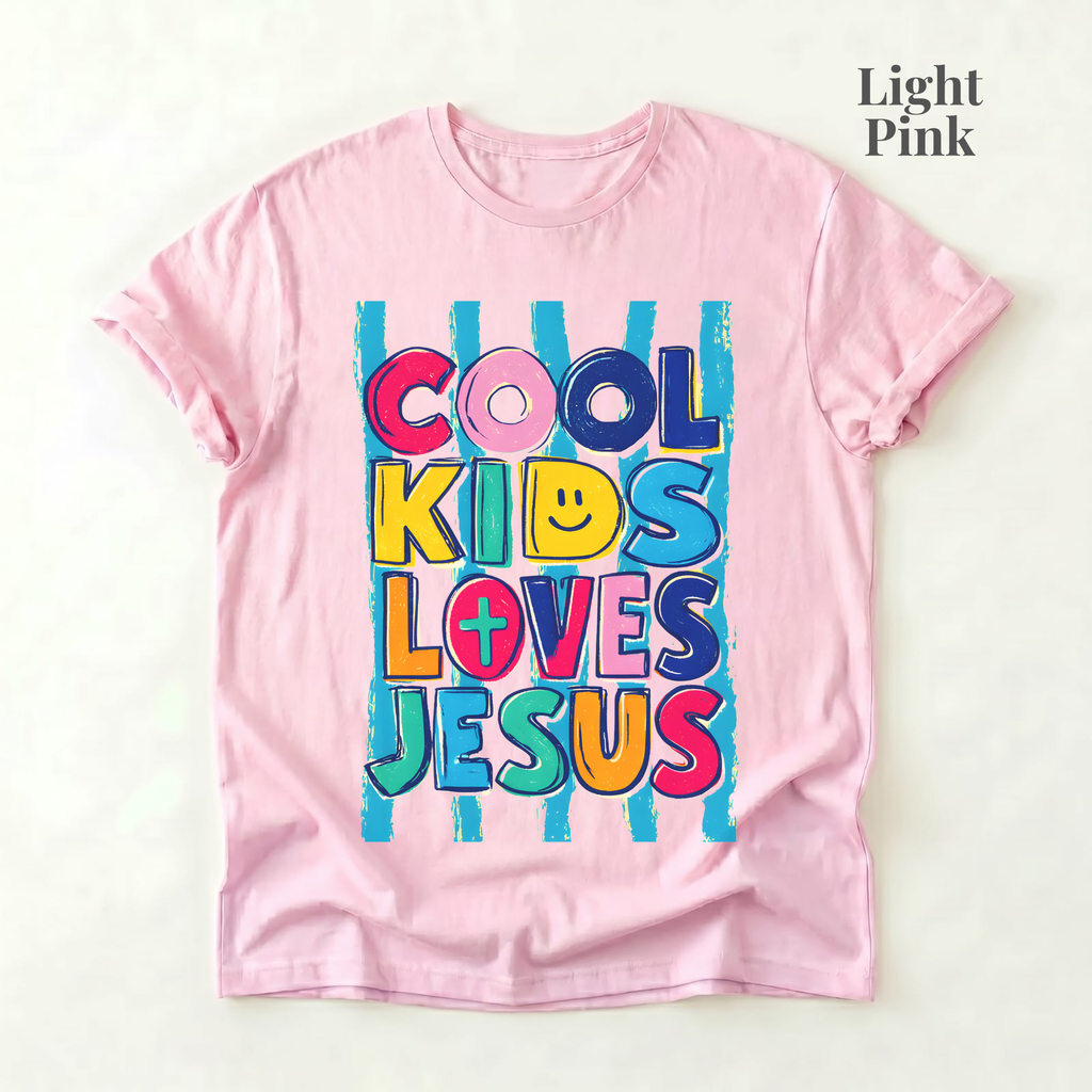 Cool Kids Love Jesus Colorful Tee