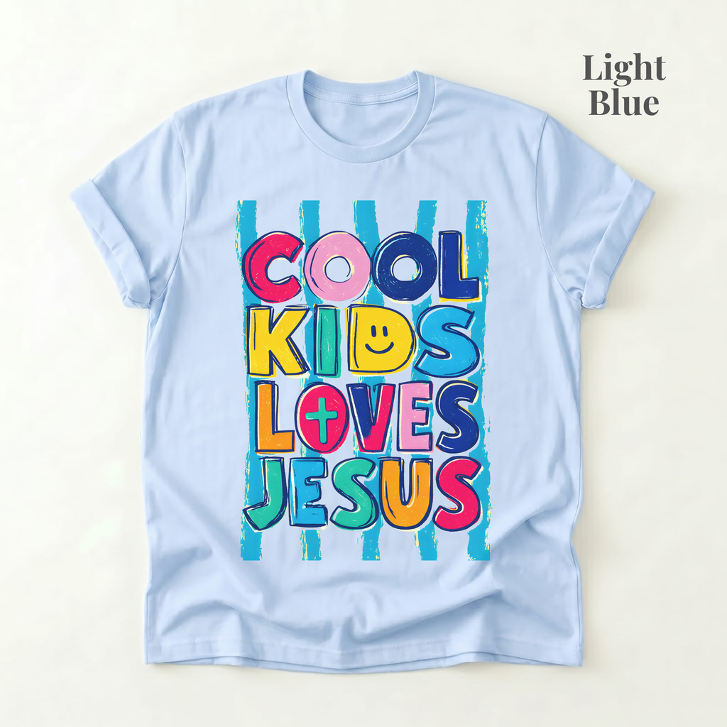 Cool Kids Love Jesus Colorful Tee