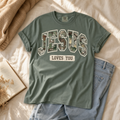 Jesus Loves You Camo Graphic Tee