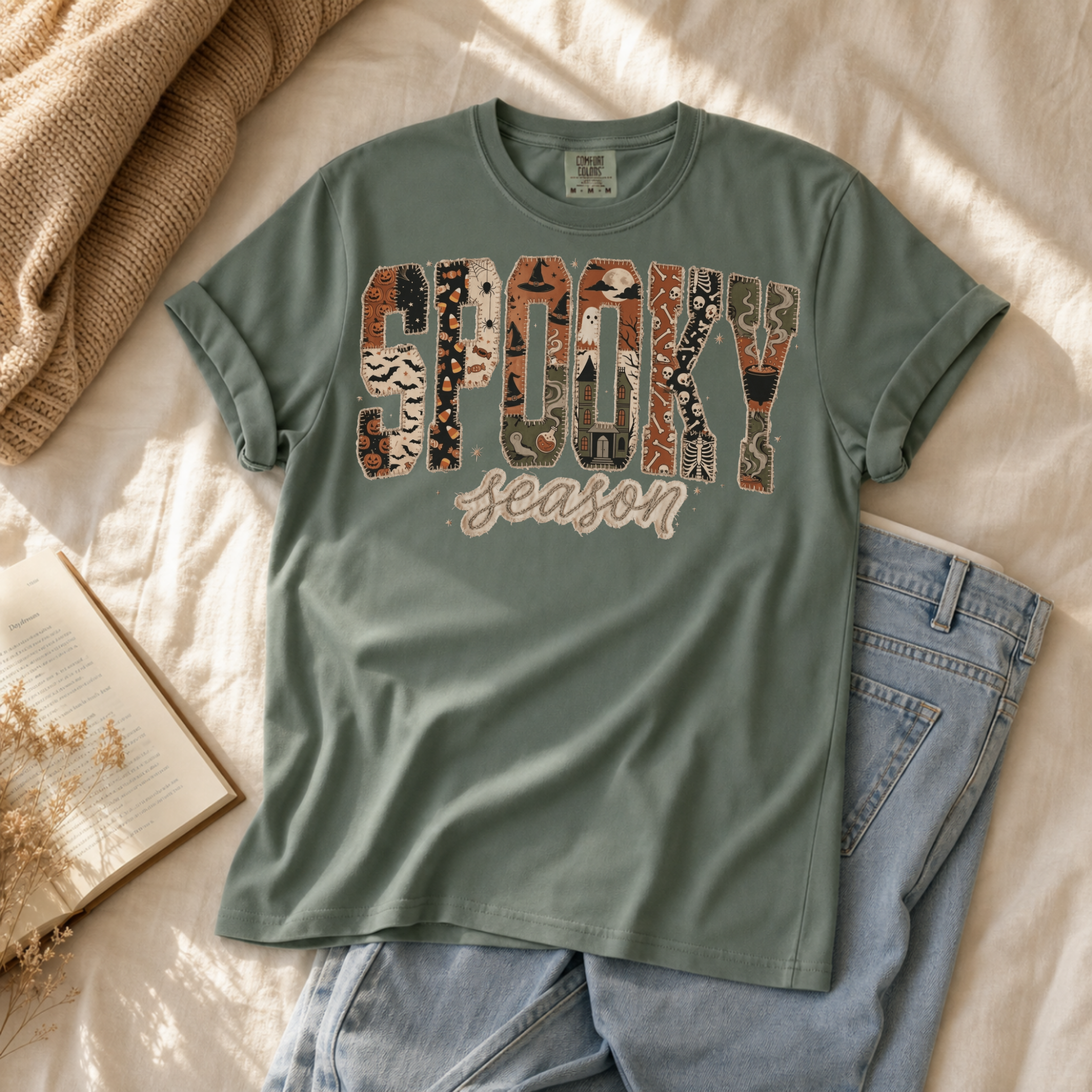 Spooky Season Patchwork Tee