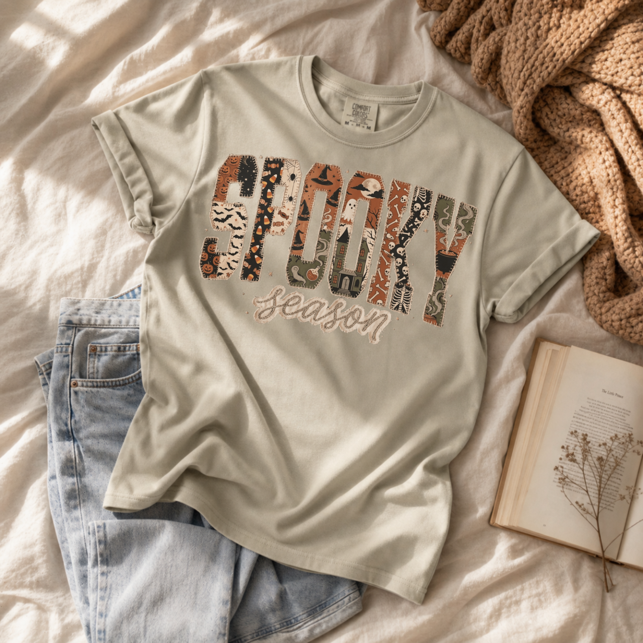 Spooky Season Patchwork Tee