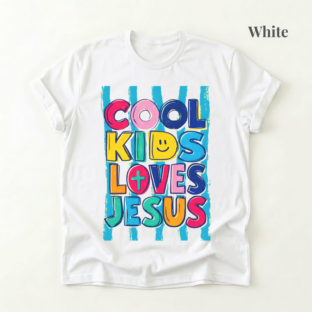 Cool Kids Love Jesus Colorful Tee